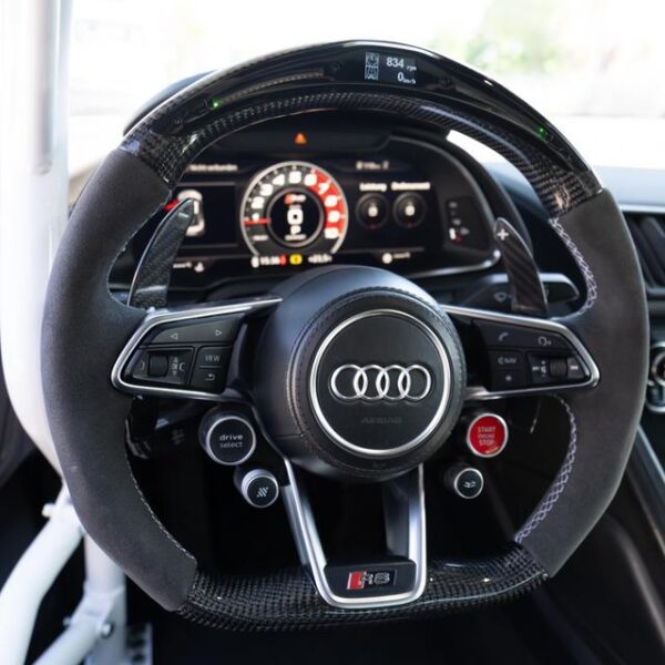 Audi R8 (4S) LCD Display Carbon & Alcantara Steering Wheel – NEW