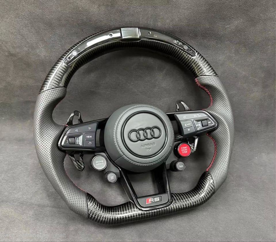 Audi R8 (4S) LCD Display Carbon & Leather Steering Wheel - Image 4