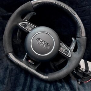 Audi RS6 (4G/C7) LED Shift Light Carbon & Alcantara Steering Wheel