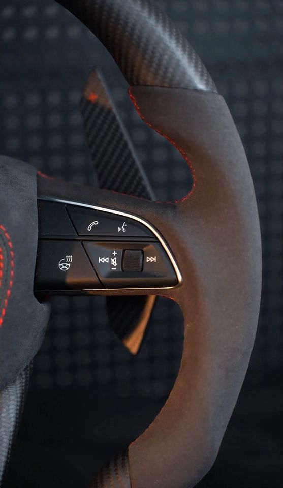 Audi S/RS Performance Carbon Fiber Steering Wheel – Heated with Multi-Function - Image 4