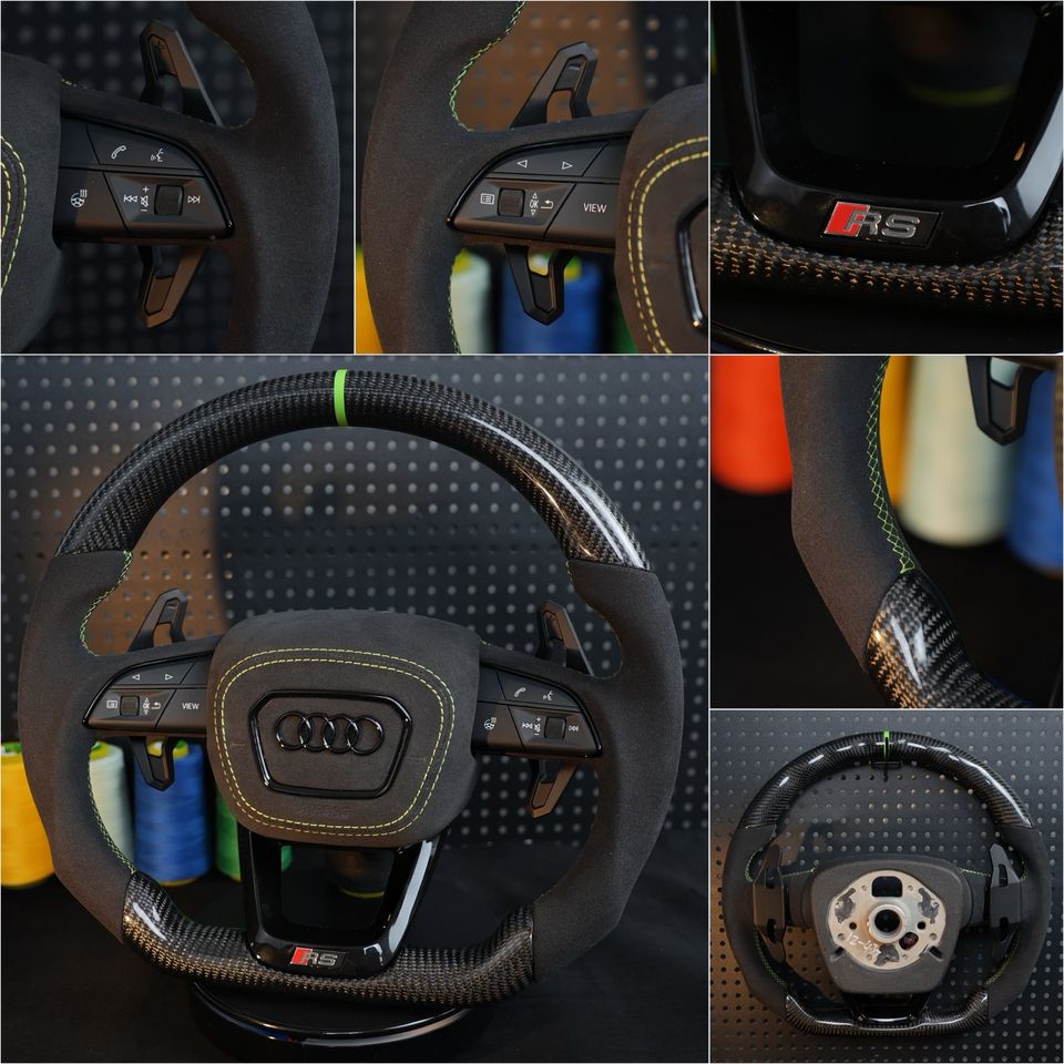 Audi S/RS Performance Carbon Fiber Steering Wheel – Heated with Multi-Function - Image 2