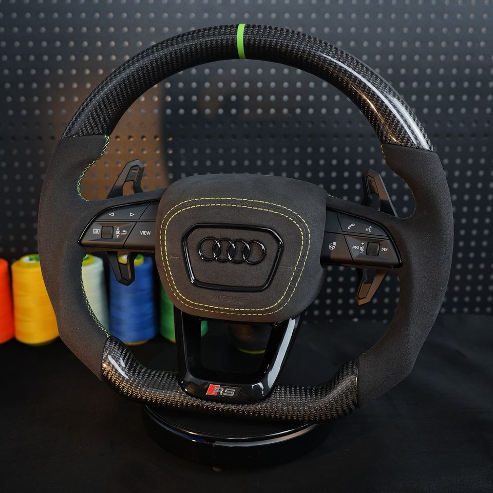 Audi S/RS Performance Carbon Fiber Steering Wheel – Heated with Multi-Function - Image 3