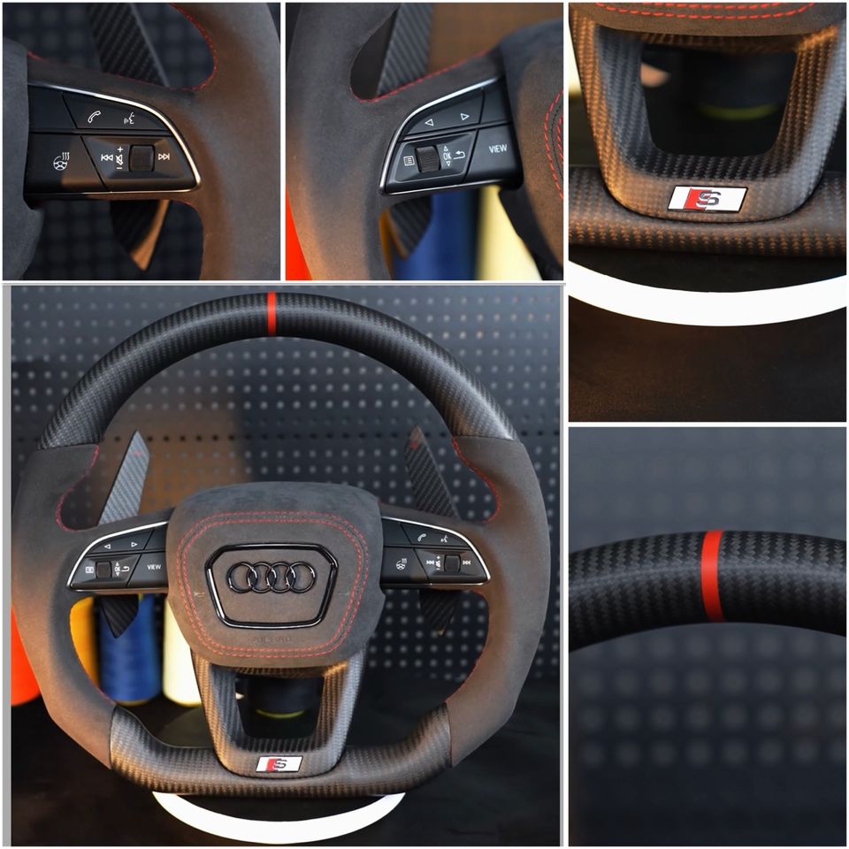 Audi S/RS Performance Carbon Fiber Steering Wheel – Heated with Multi-Function - Image 2