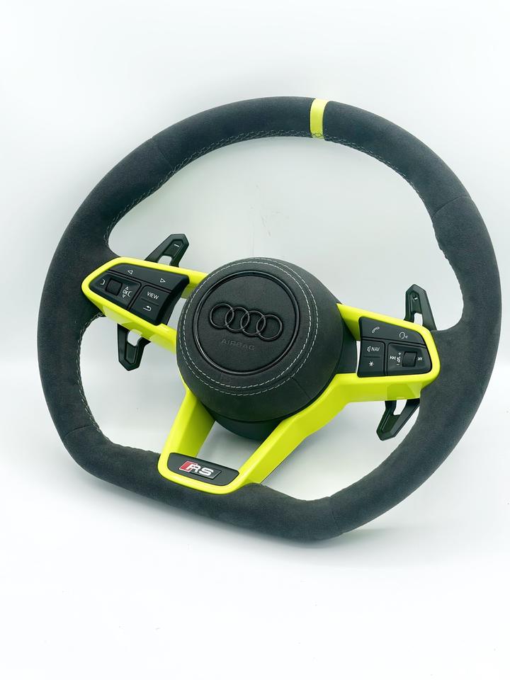 Audi TT (8S) / A3-A7 (4G) S-Line Flat-Bottom Leather Steering Wheel - Image 3