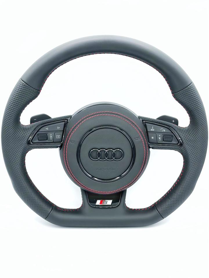 Audi TT (8S) / A3-A7 (4G) S-Line Flat-Bottom Leather Steering Wheel - Image 7