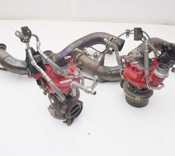 Set Left & Right Turbocharger & Downpipe Assembly 11659494375 BMW M550IX 2017-19