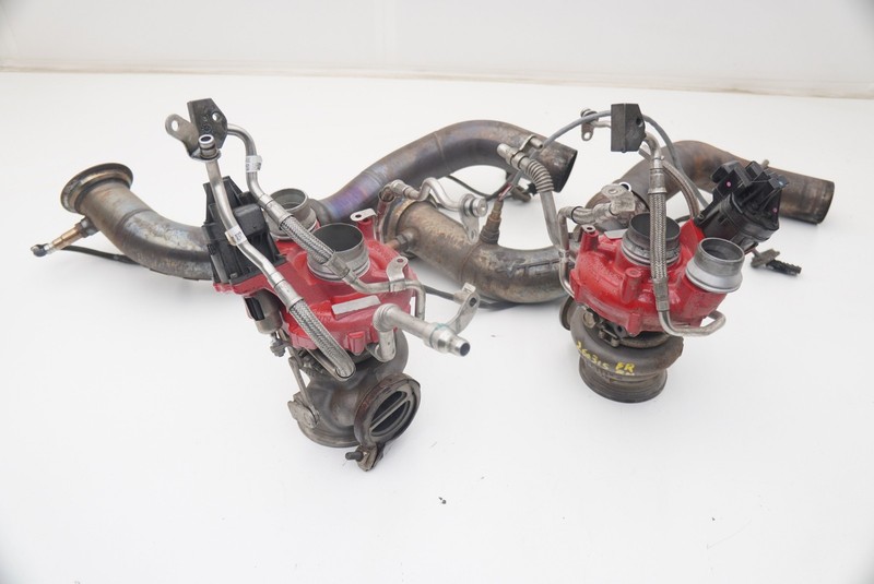 Set Left & Right Turbocharger & Downpipe Assembly 11659494375 BMW M550IX 2017-19
